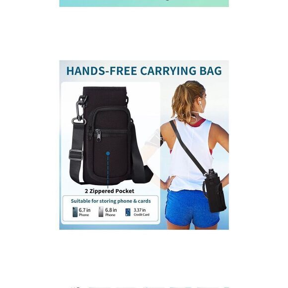 Vickniy Insulated Water Bottle 40OZ - Cold-48h Hot-24h, Sweat-Proof, Large Stain - Picture 4 of 10